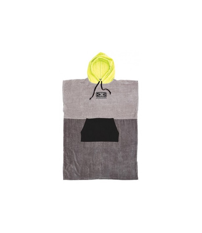 HOODED PONCHO - LIME