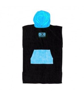 HOODED PONCHO - BLUE